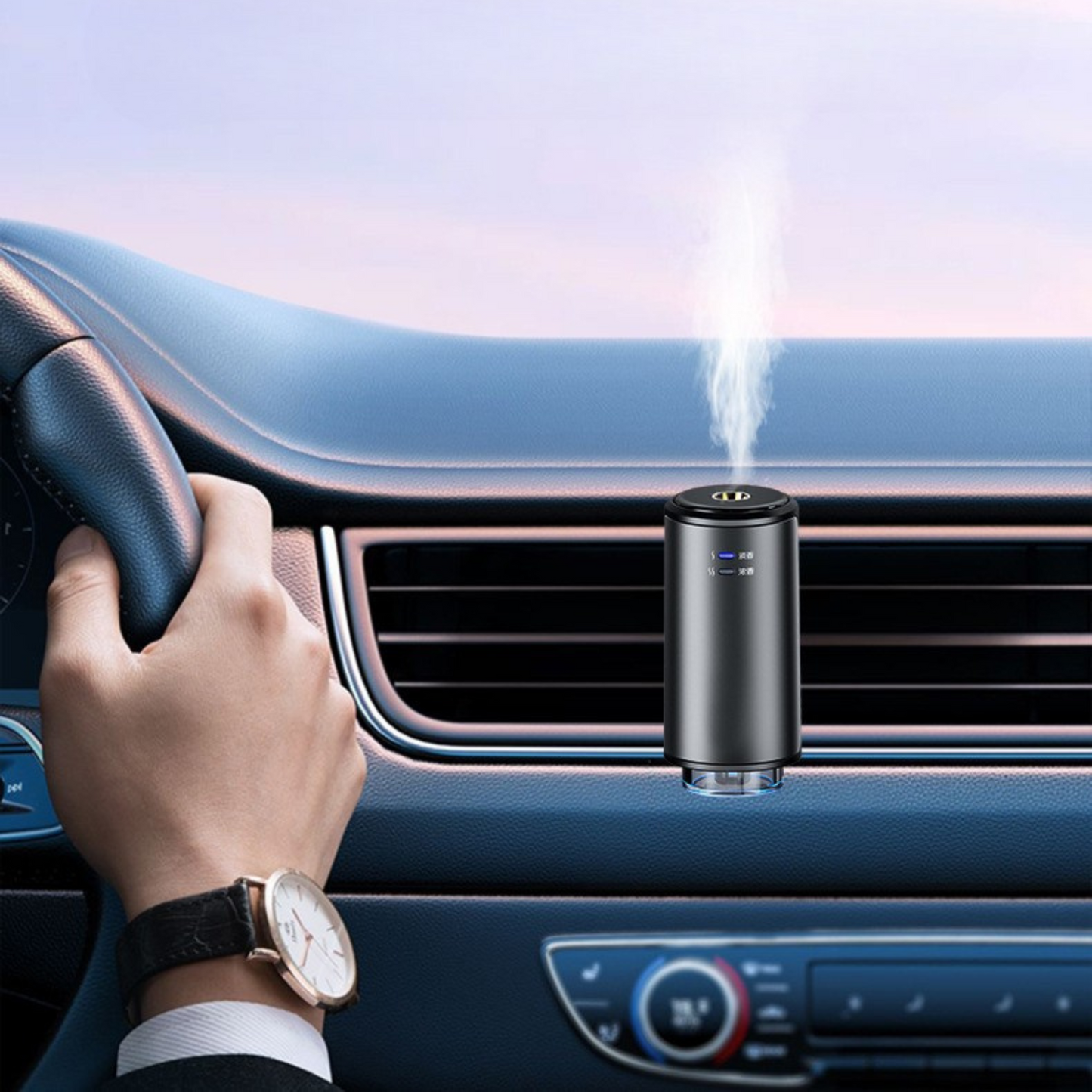 Caroma – fürs Auto: Diffuser für Duftöle (inkl. 3 Duftampullen) – 3 cm