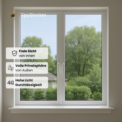 SpyBlock Sichtschutzfolie – 100 % Privatsphäre bei vollem Tageslicht – 100 cm