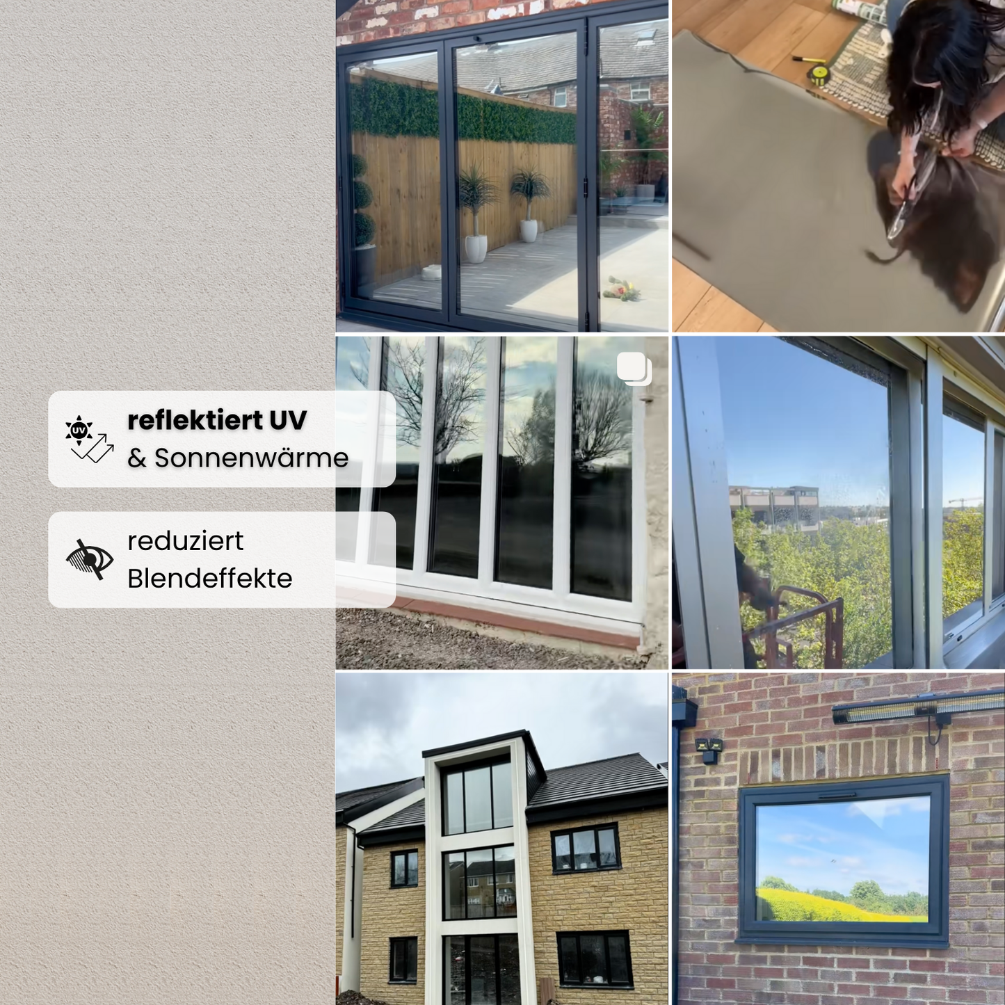 SpyBlock Sichtschutzfolie – 100 % Privatsphäre bei vollem Tageslicht – 100 cm