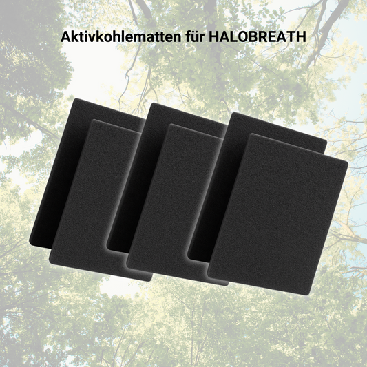 Aktivkohlematten (3 Paar / ca. 6 Monate) für Halobreath