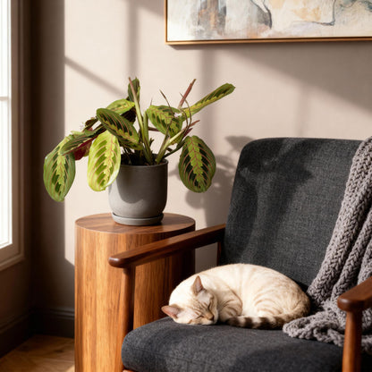 4x Maranta Fascinator "Tricolour" -  30 cm