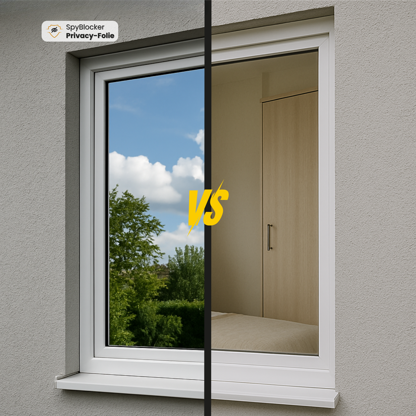 SpyBlock Sichtschutzfolie – 100 % Privatsphäre bei vollem Tageslicht – 100 cm